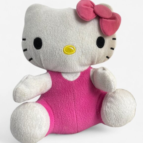 Plush Hello Kitty 2011 Sanrio 9" Pink Stuffed Toy Doll - Picture 1 of 9